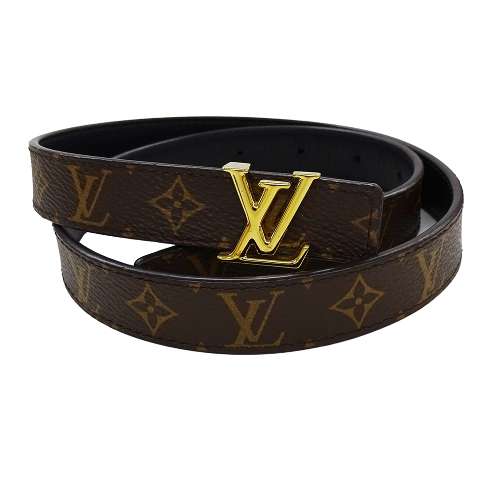 Louis Vuitton LOUIS VUITTON Belt Monogram Women's Brand Canvas Calf Leather L...